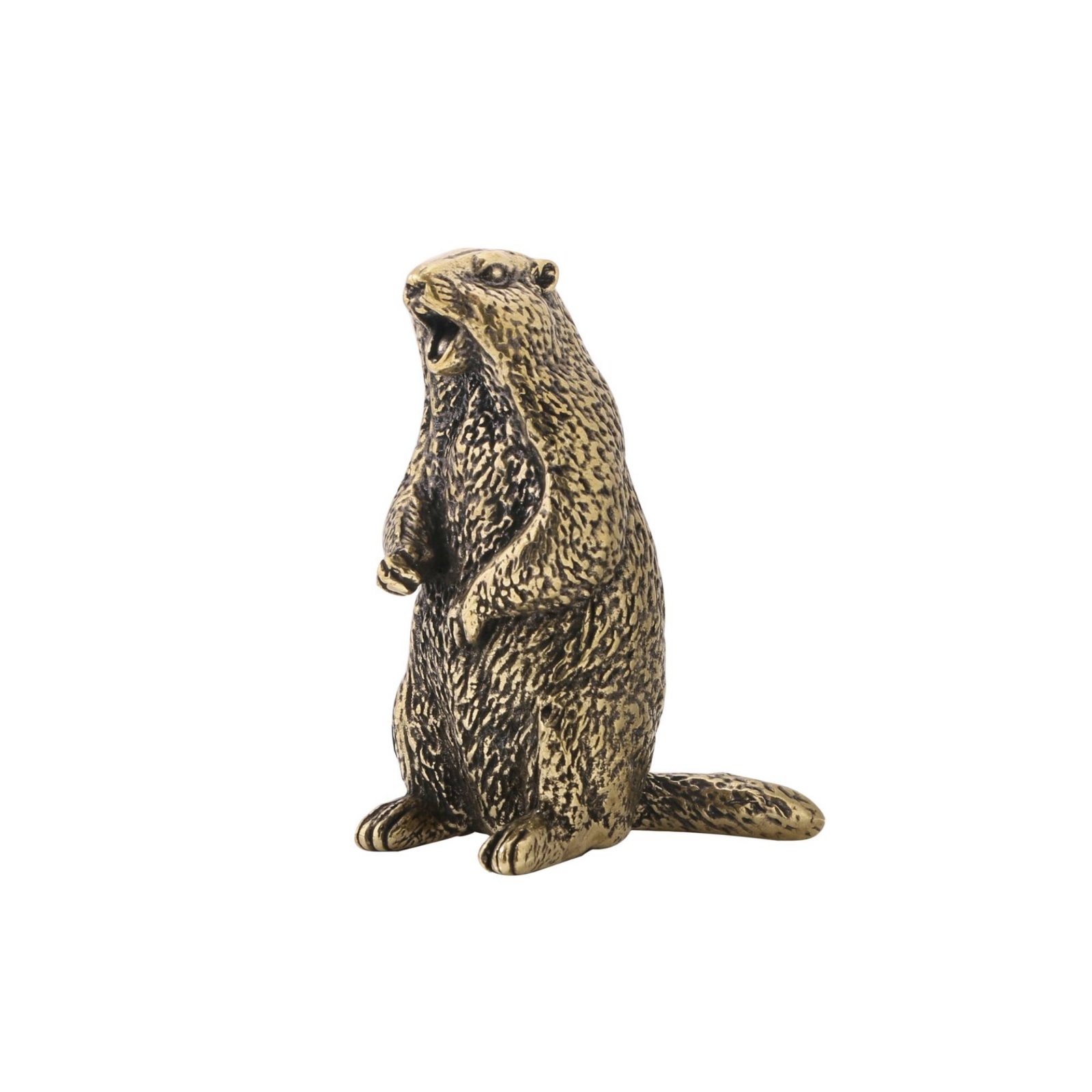 Antique-Style Groundhog Figurine