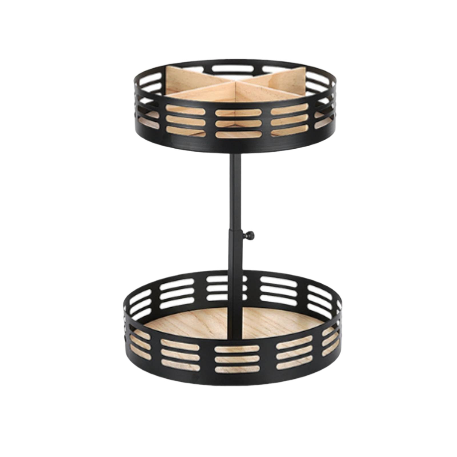 Rotating Organizer with Slotted Guard Rails