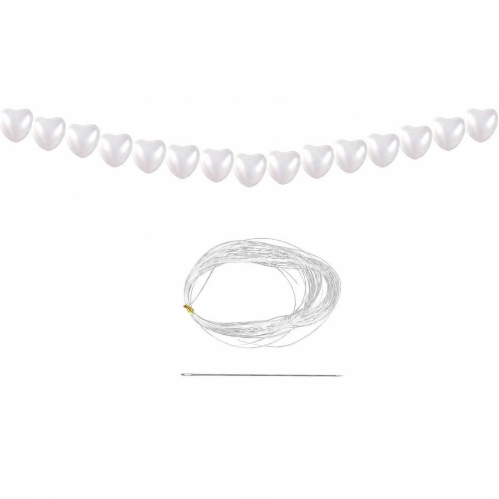 Pearl Finish Heart Ornament