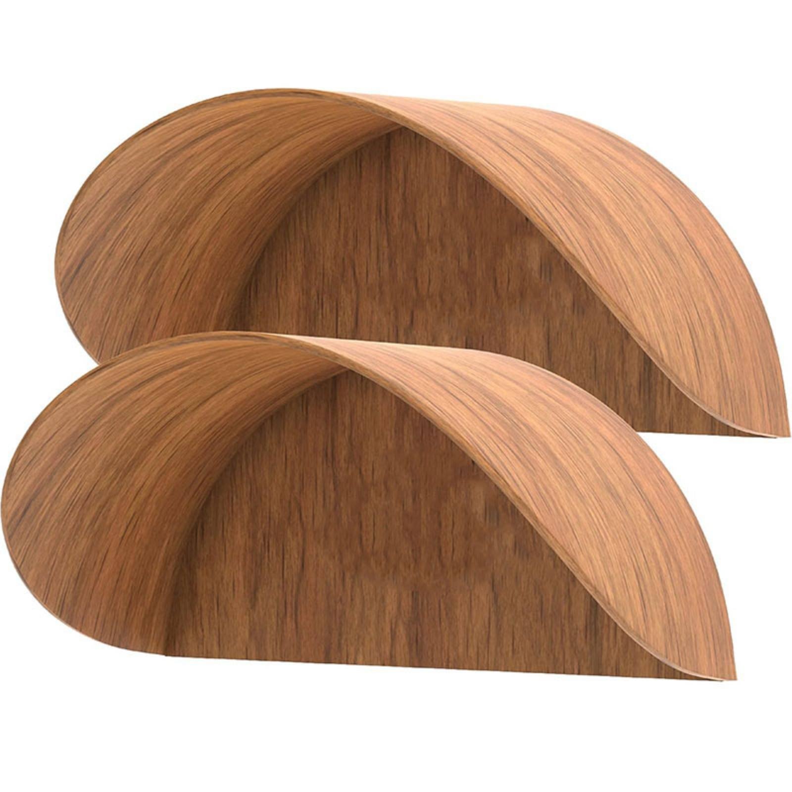 2-Piece Wall-Attached Wooden Hat Rack