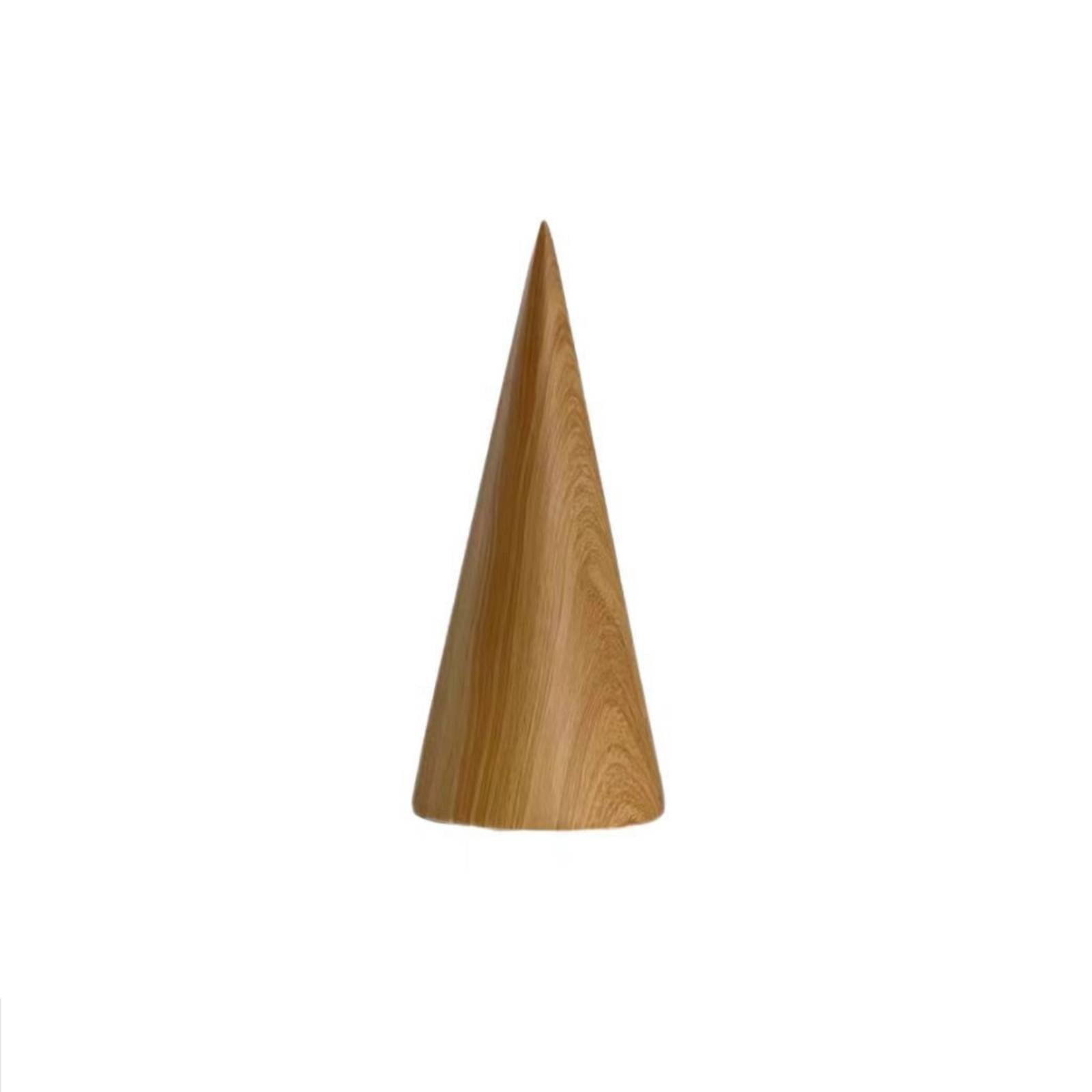 Wood-Grain Cone Ornament