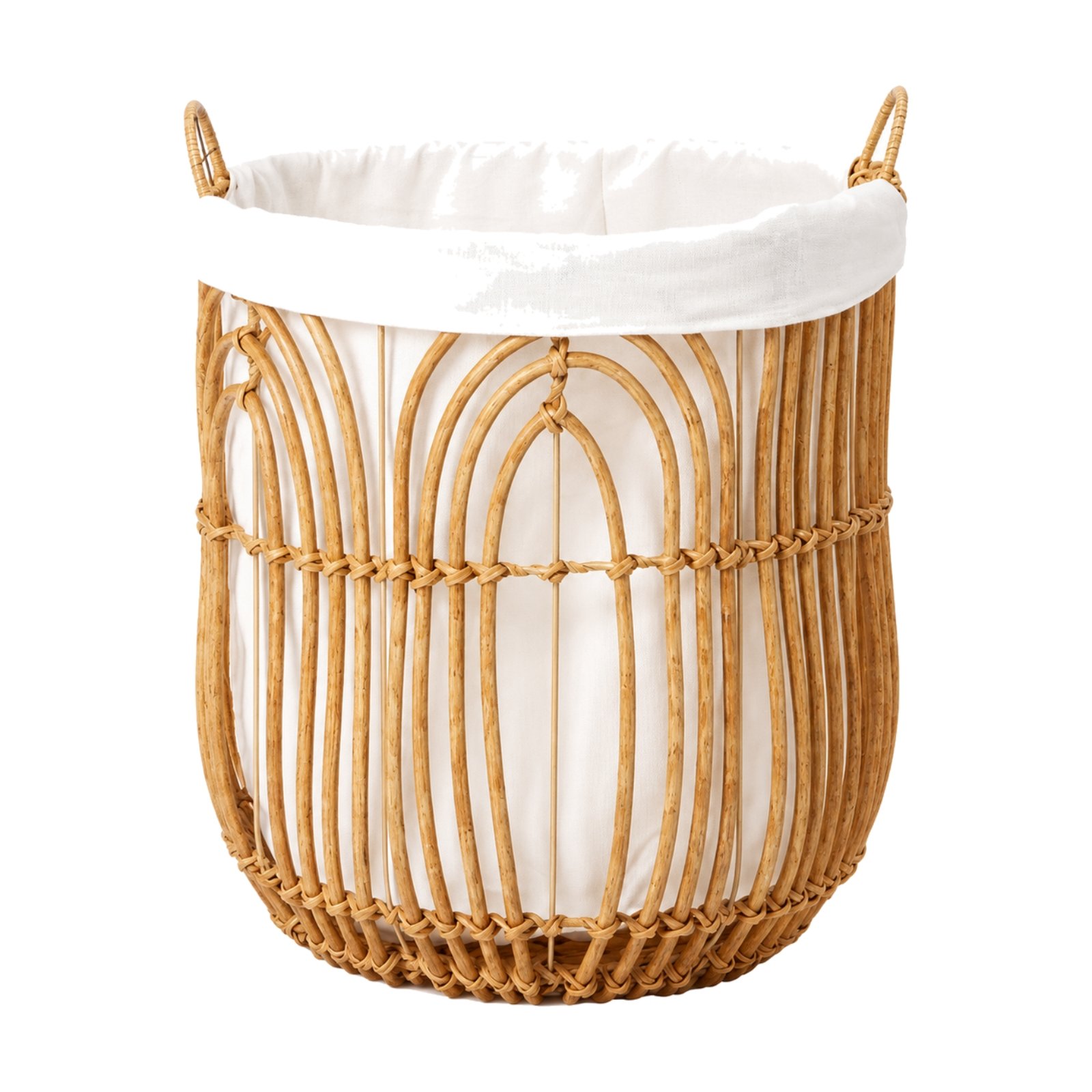 Laundry Basket Faux Rattan Removable Liner