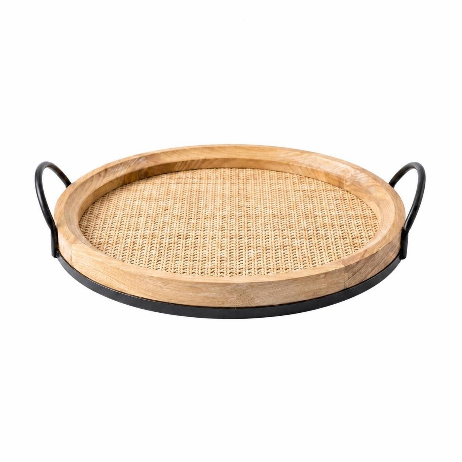 Round Serving Tray with Handles – Small, Iron Ring