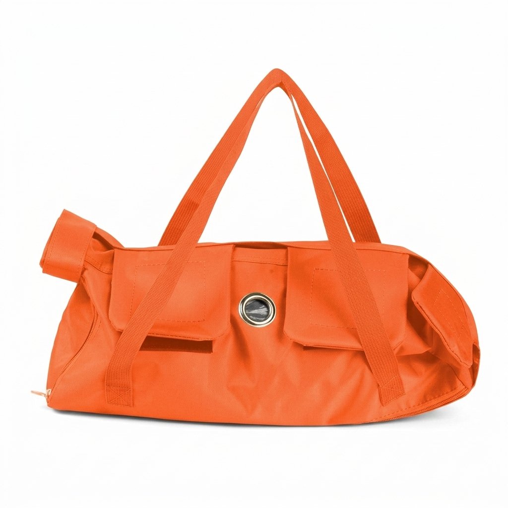 Foldable Pet Carrier Bag – Size S, Orange Red