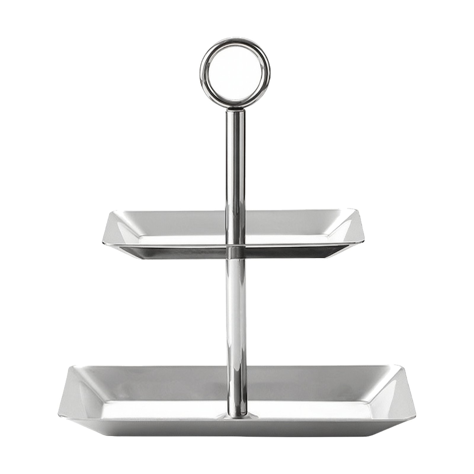 Stainless Steel Two-Tier Serving Tray – Cn Rectangular