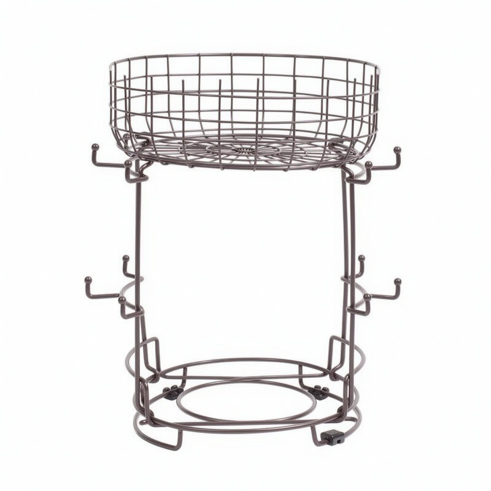 Two-Tier Storage Rack with Hooks