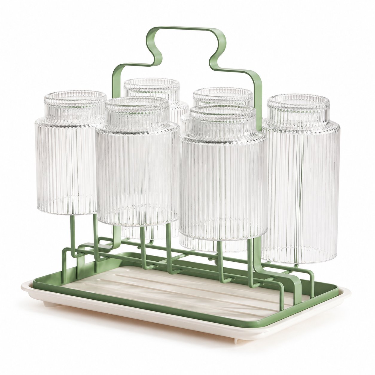 Iron Cup Holder with Drip Tray