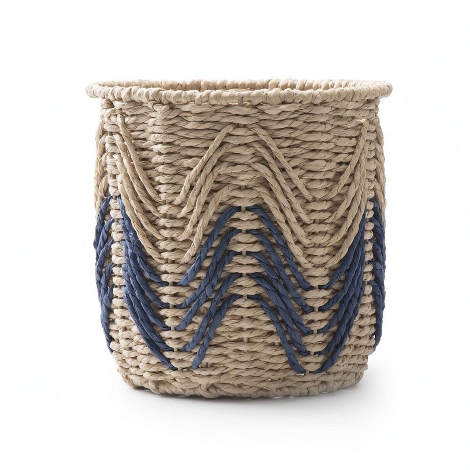 Woven Wave Pattern Basket