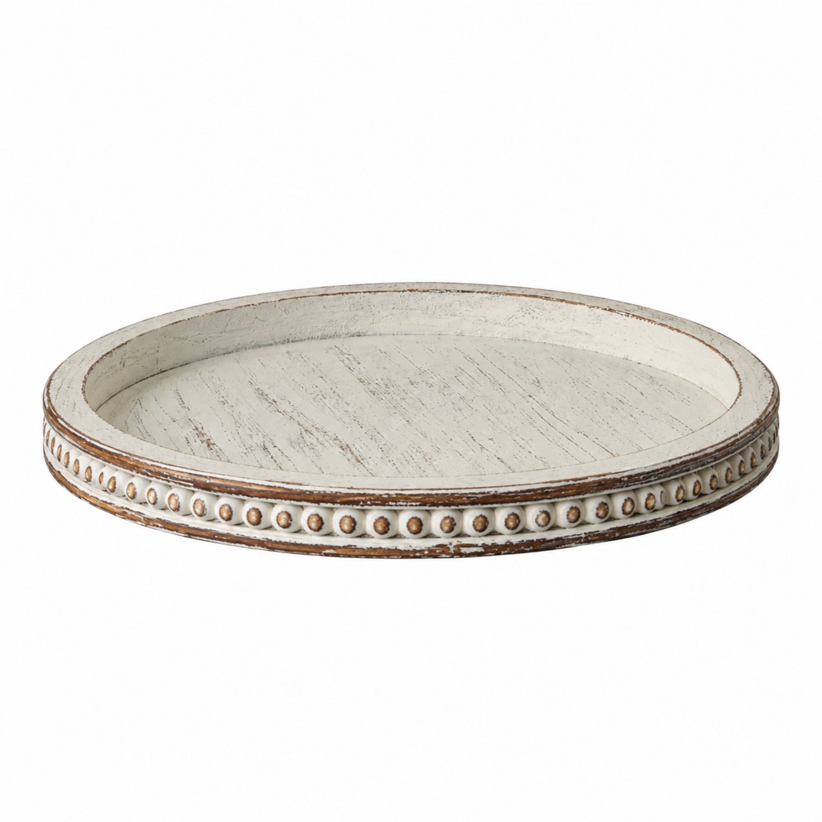 Round Wooden Decorative Tray