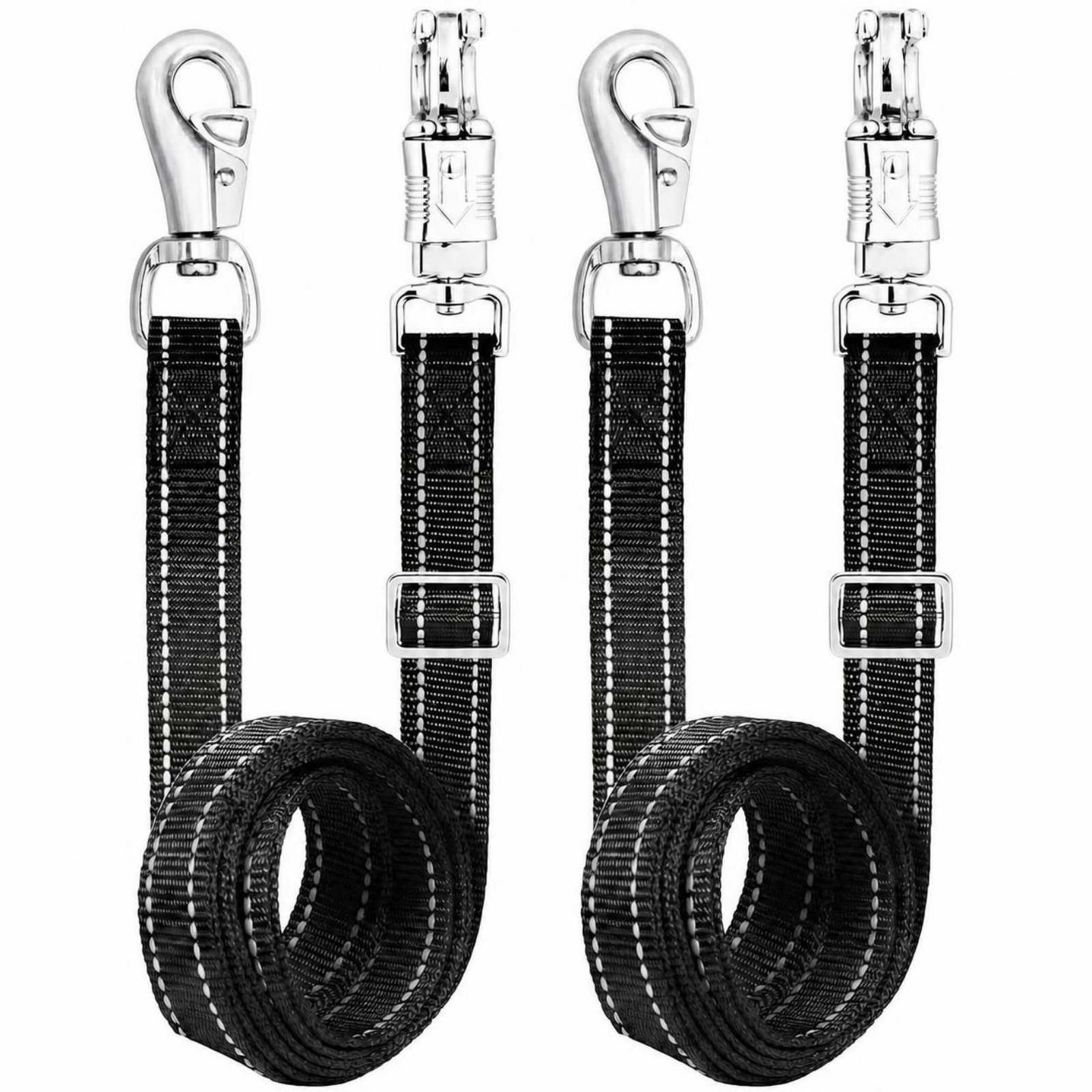 2-Piece Horse Tie-Down Straps with Snap Hooks