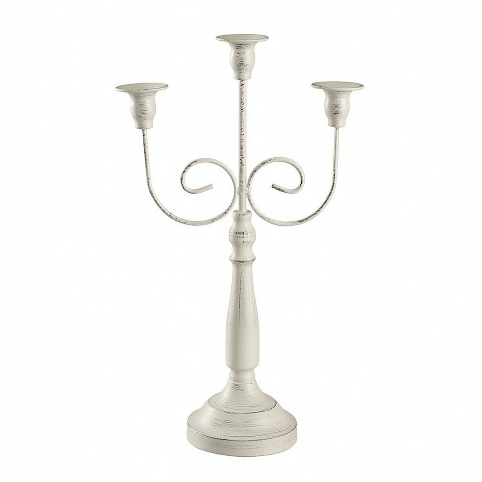 Metal Candle Holder – White