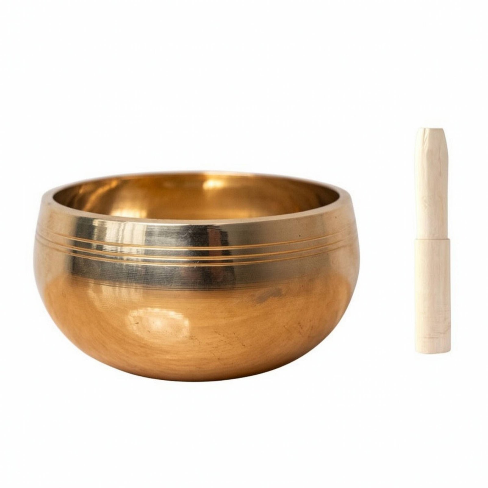 Copper Meditation Bowl with Wooden Rod
