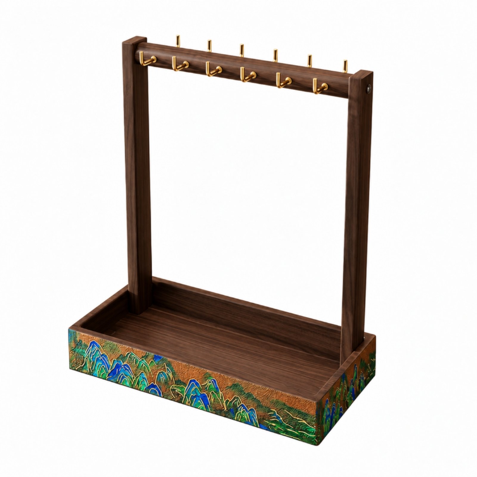 Brush Hanging Rack with Tray