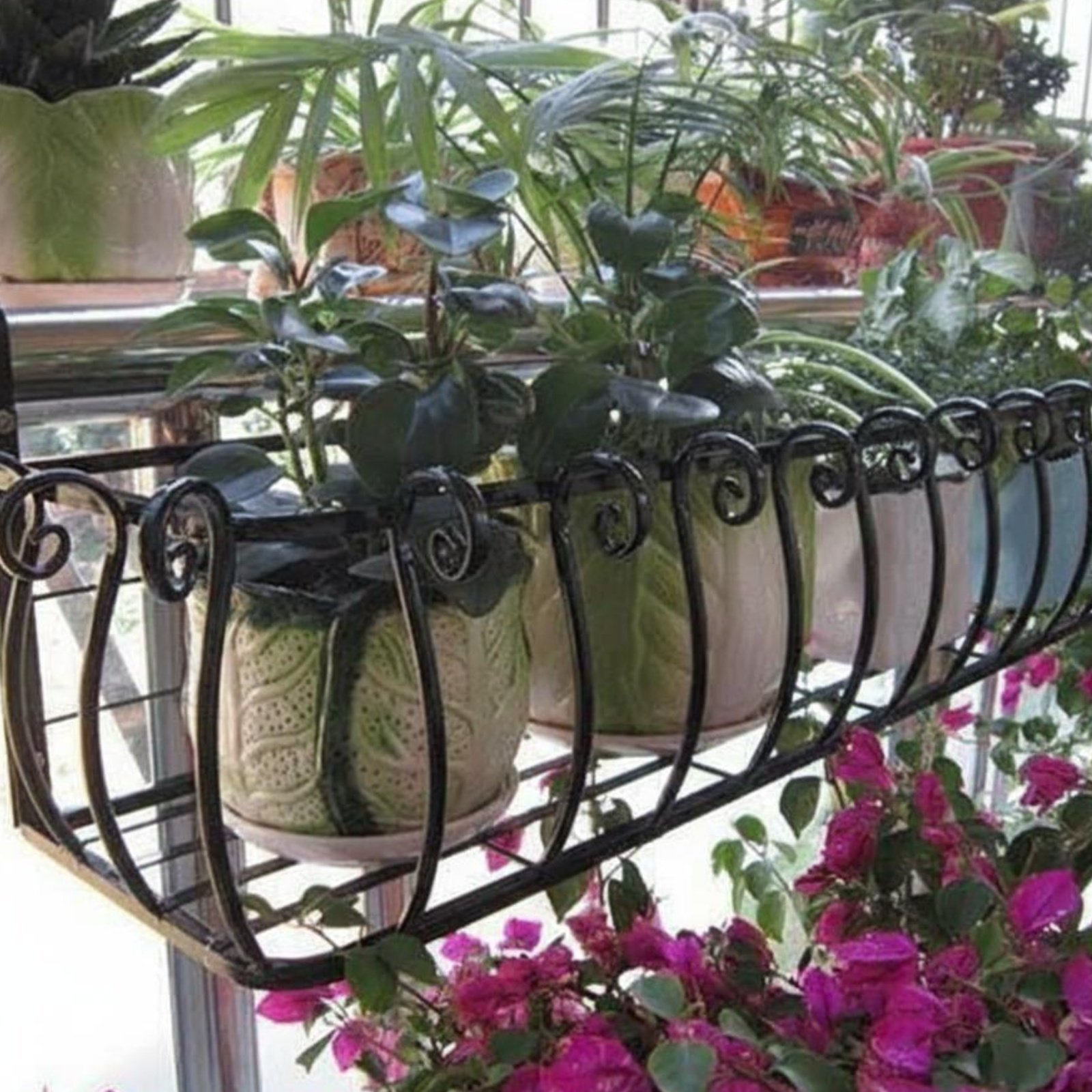 Over-The-Railing Flower Box Holder