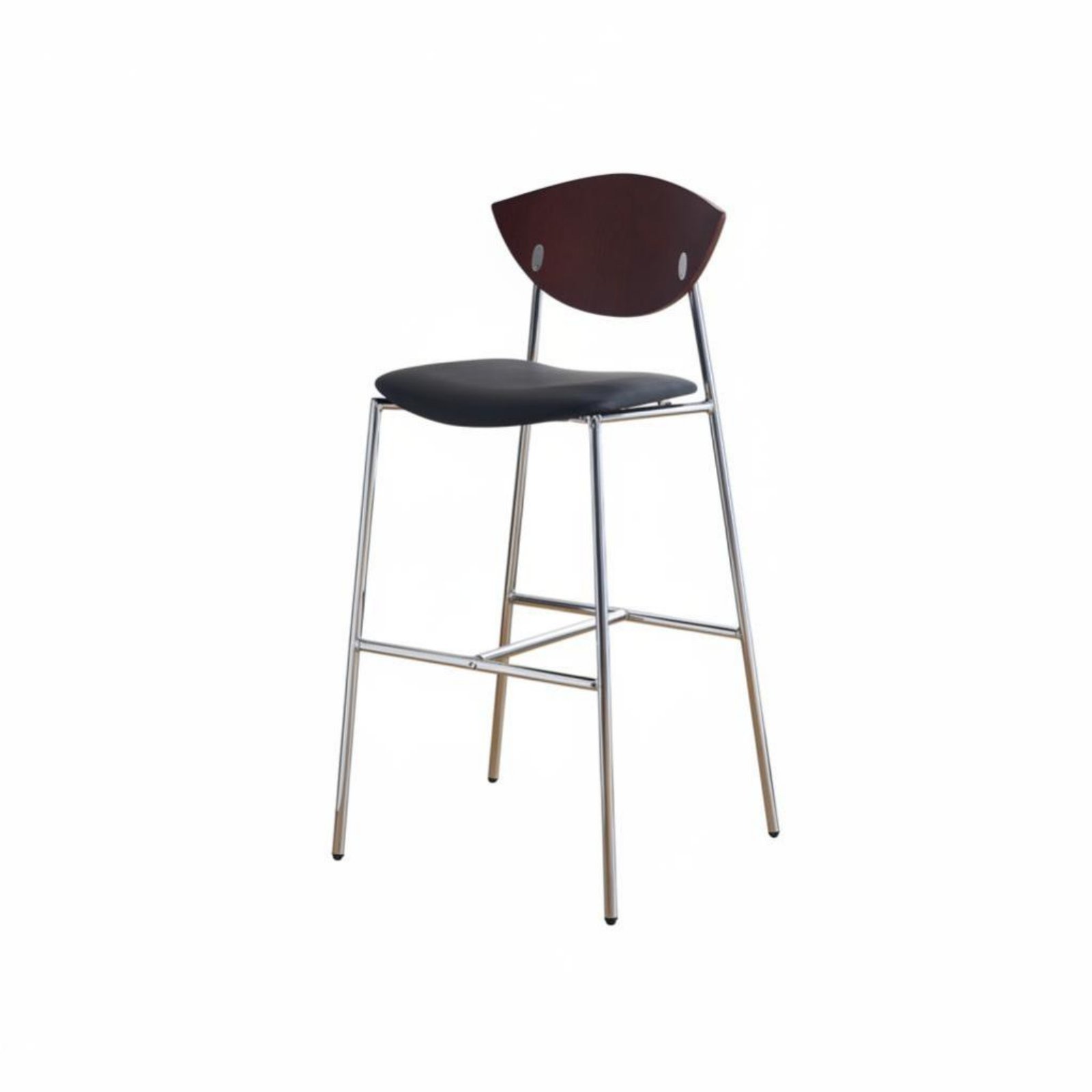 Wooden Bar Stool with Footrest
