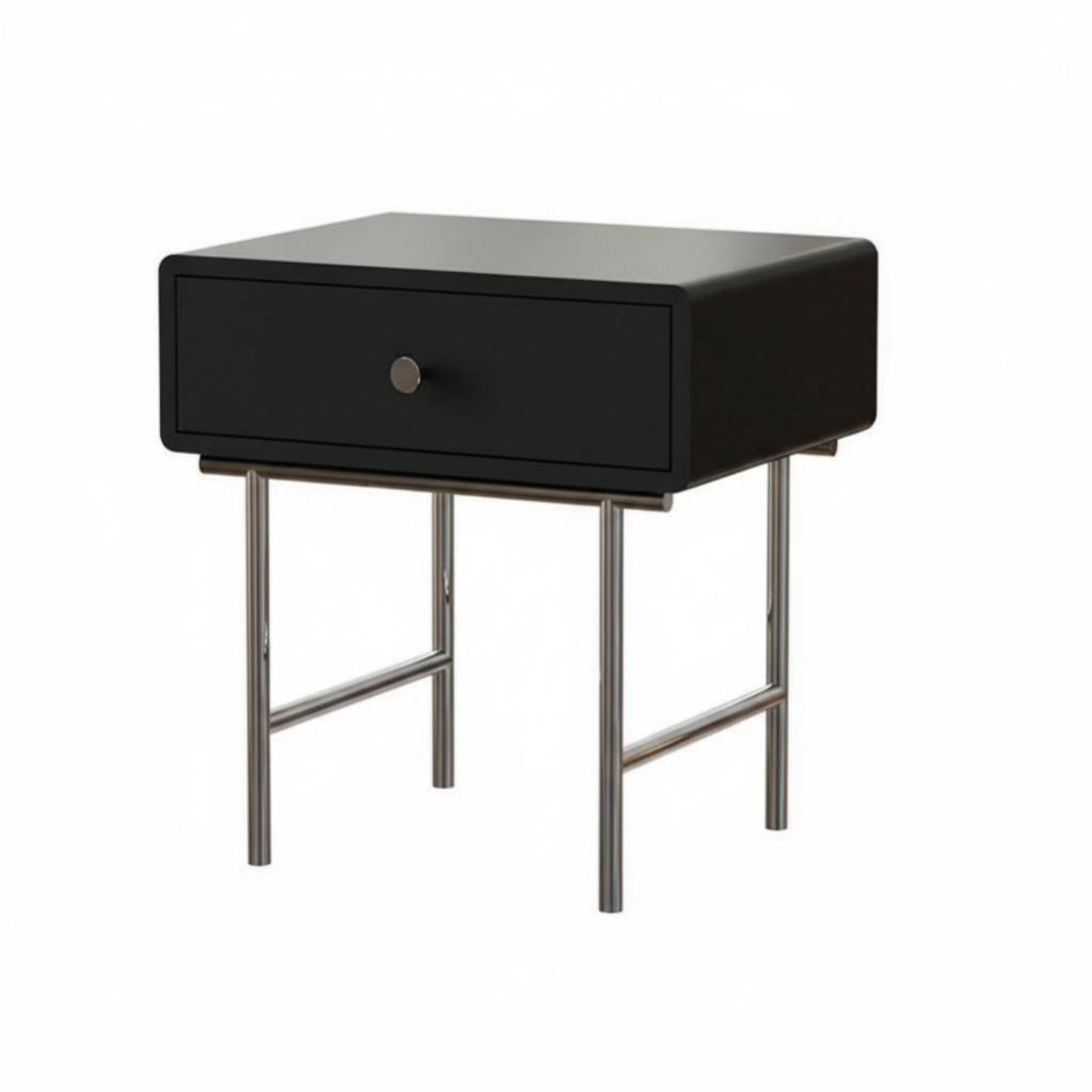 Round Single-Drawer End Table