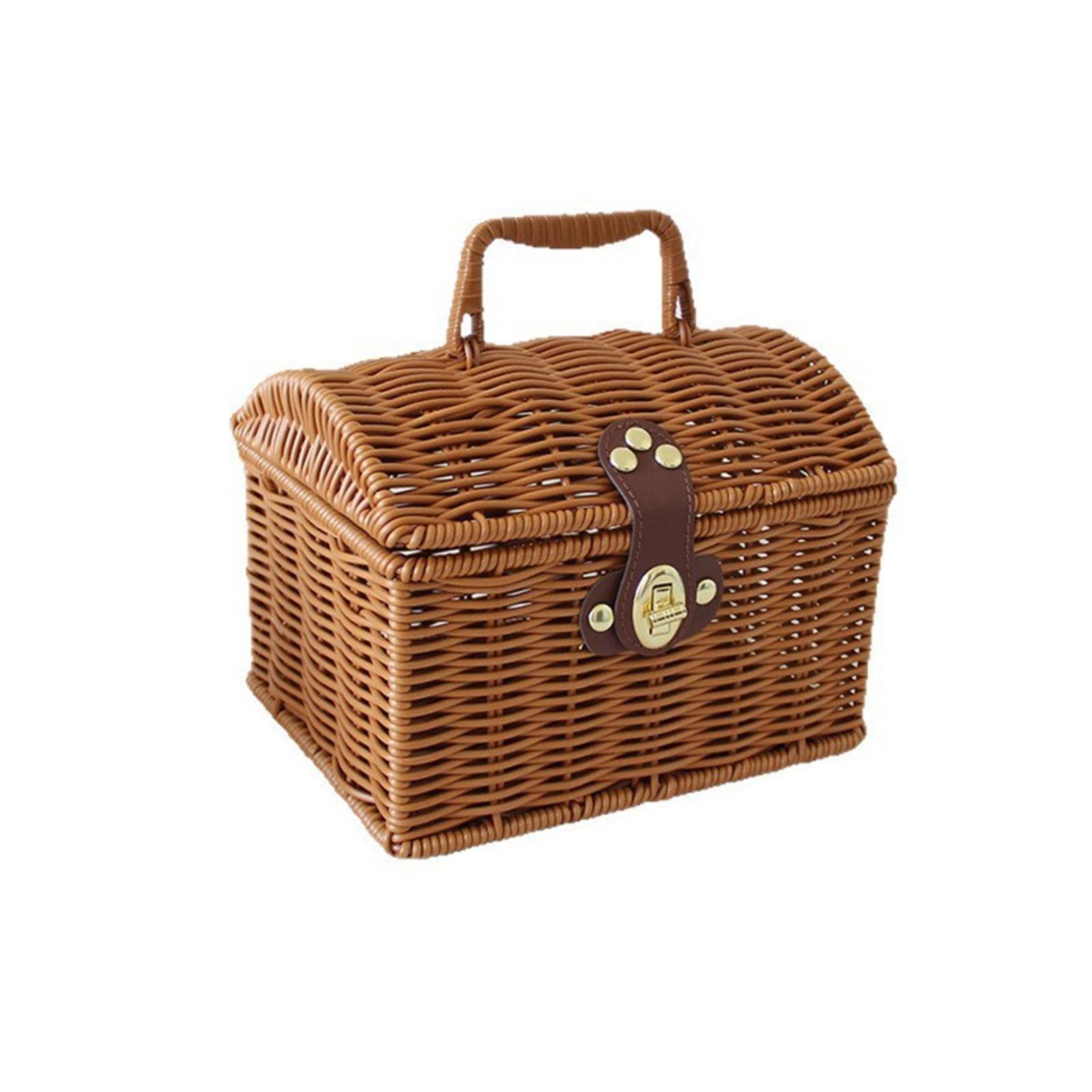 Woven Basket with Lid