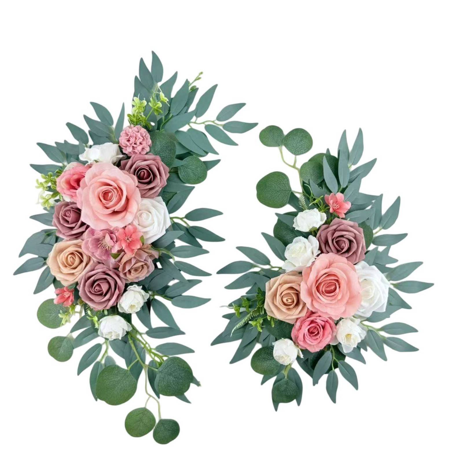 2-Piece Artificial Rose Welcome Sign Garland