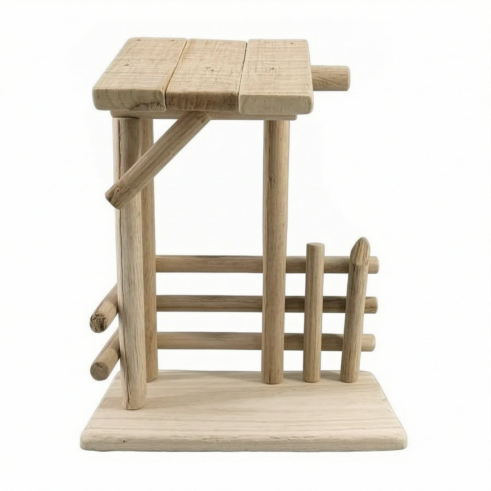 Wooden House Ornament – Tall