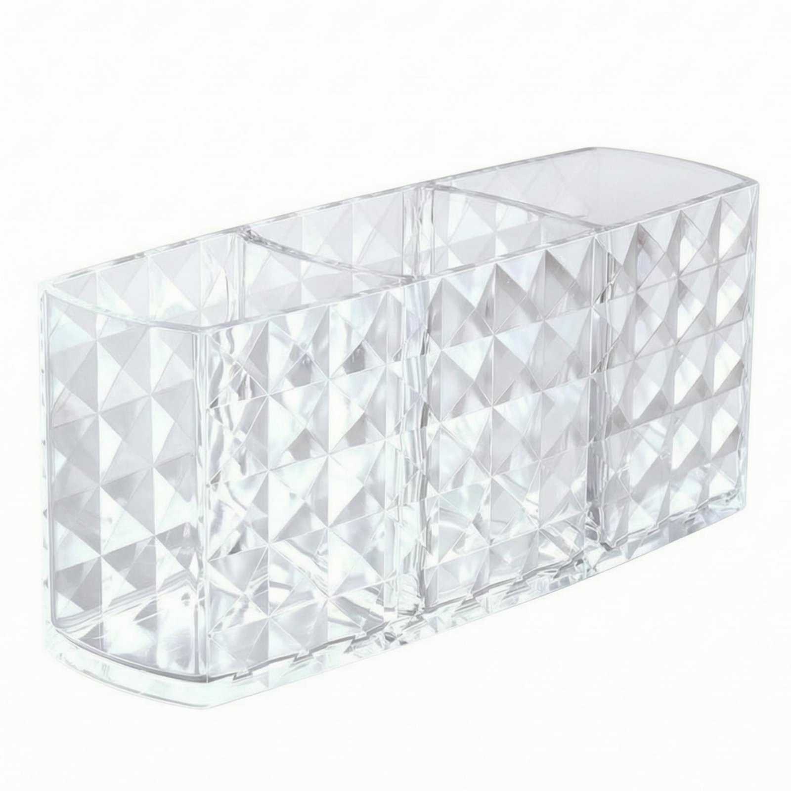 Acrylic Makeup Brush Holder – Star Diamond 3-grid