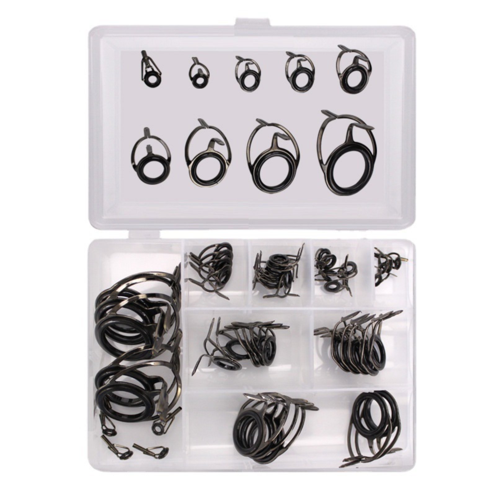 45-Piece Fishing Rod Guide Ring Set