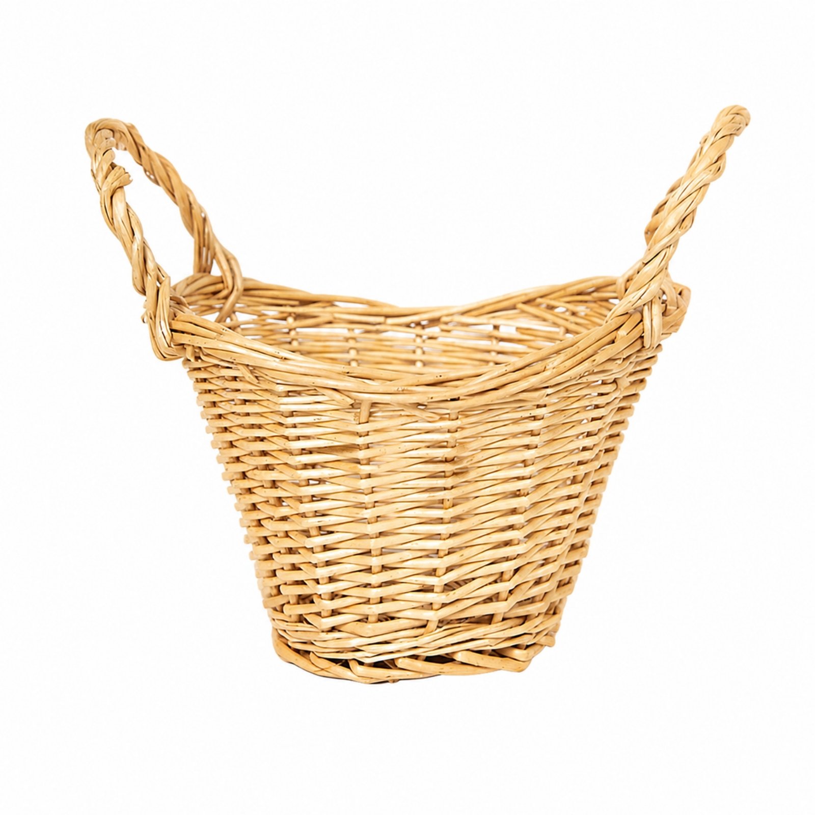 Hand-Woven Wicker Storage Basket