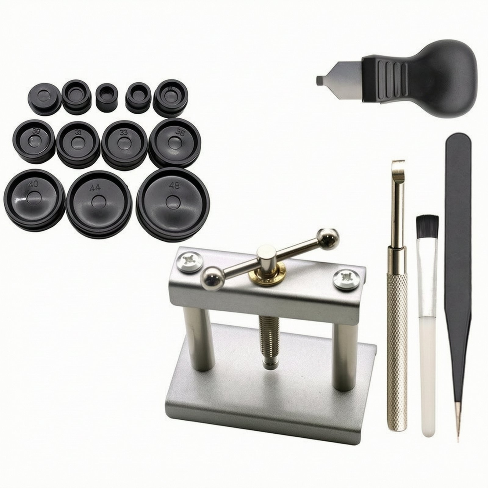 Watch Case Press with Dies – Bent 17-pc