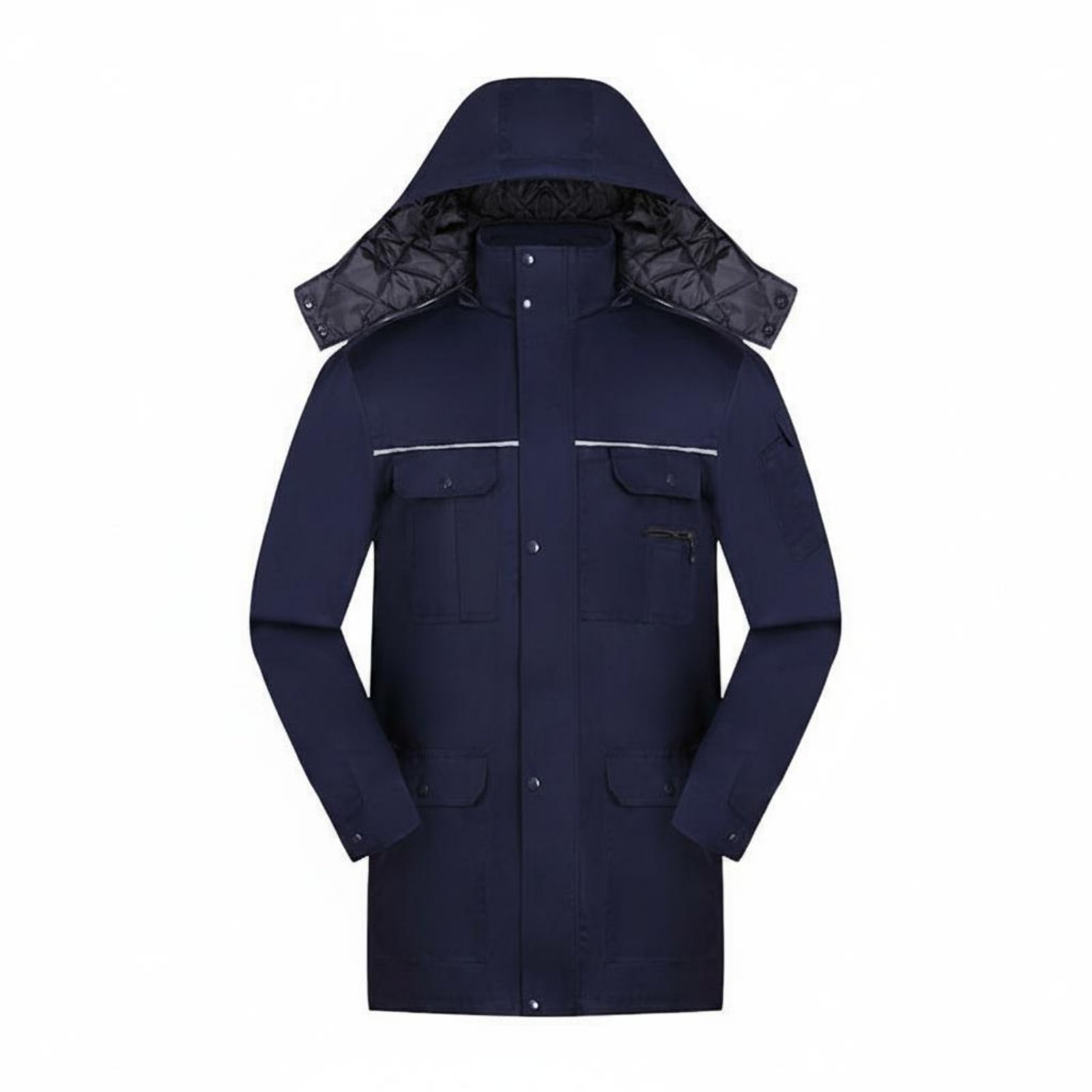 Wear-Resistant Hooded Work Coat