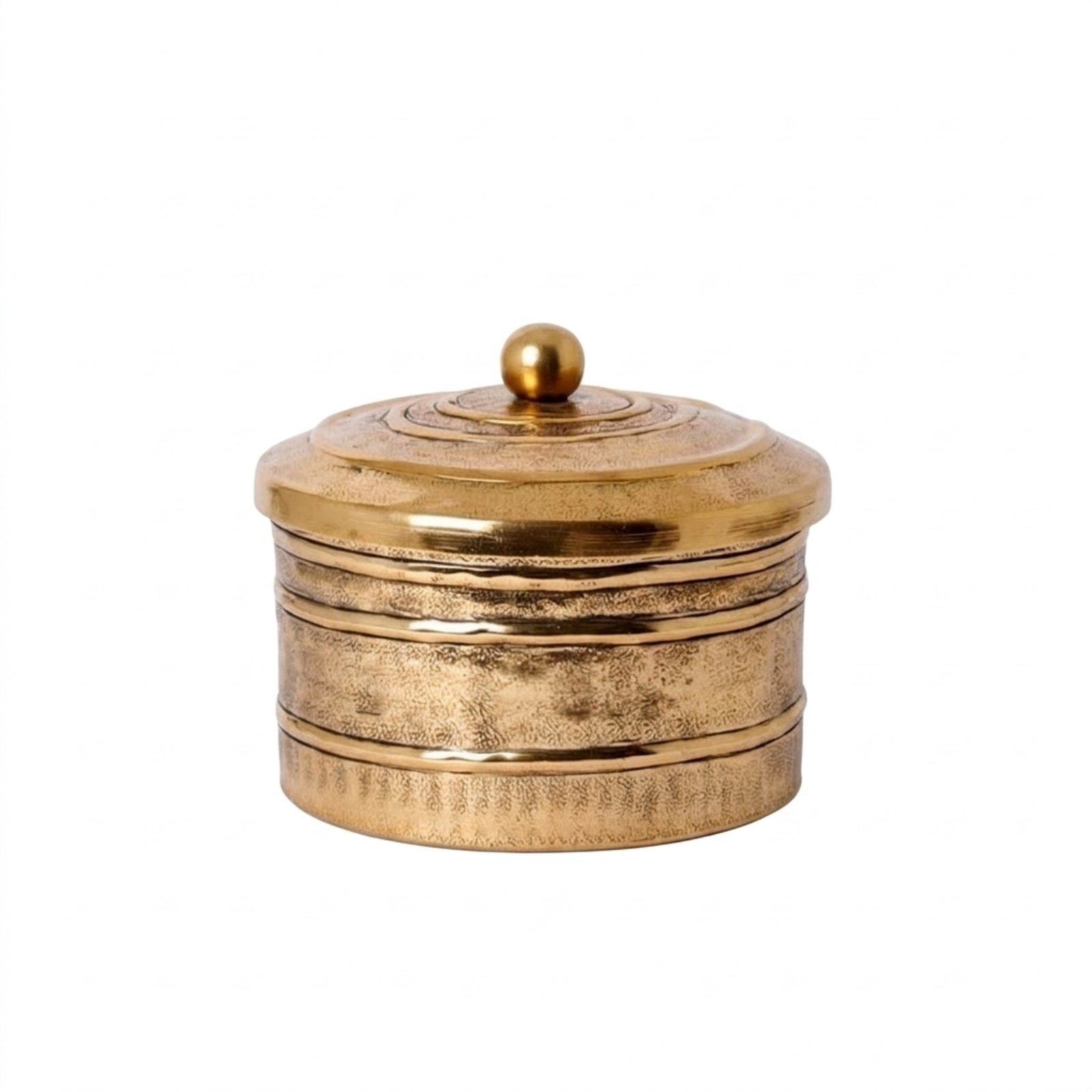 Hammered Aluminum Jar with Lid