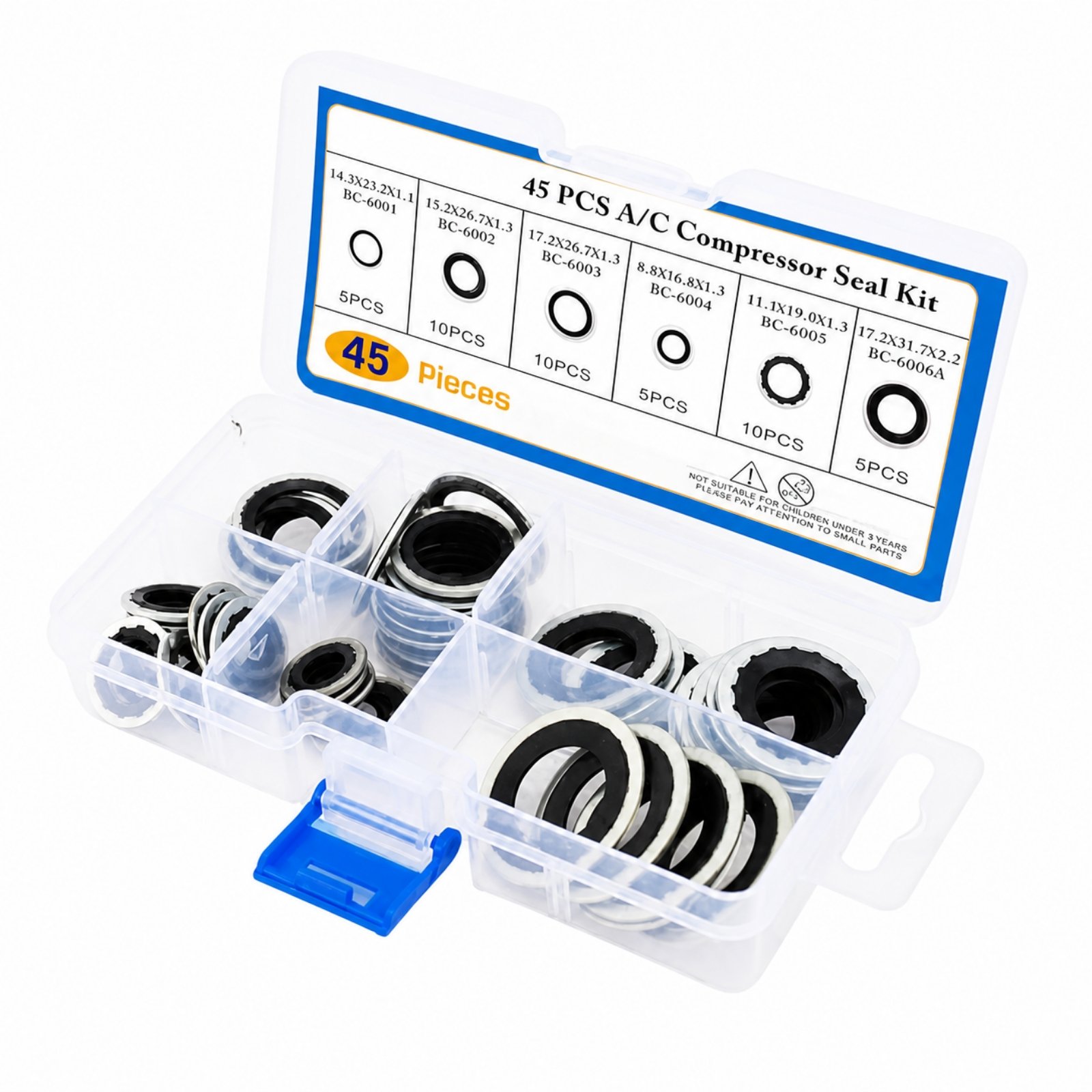 Air-Conditioning Sealing Rings 45 Pieces