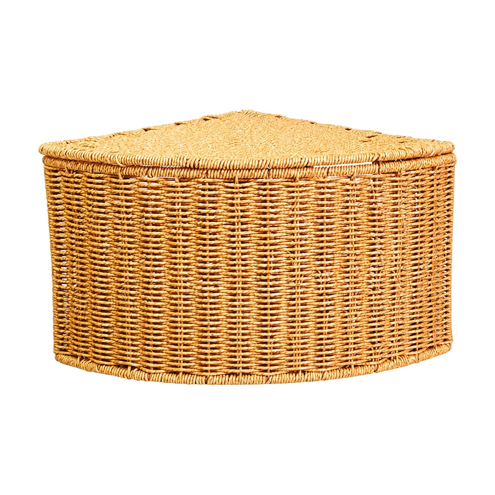 Fan-Shaped Corner Storage Box with Lid