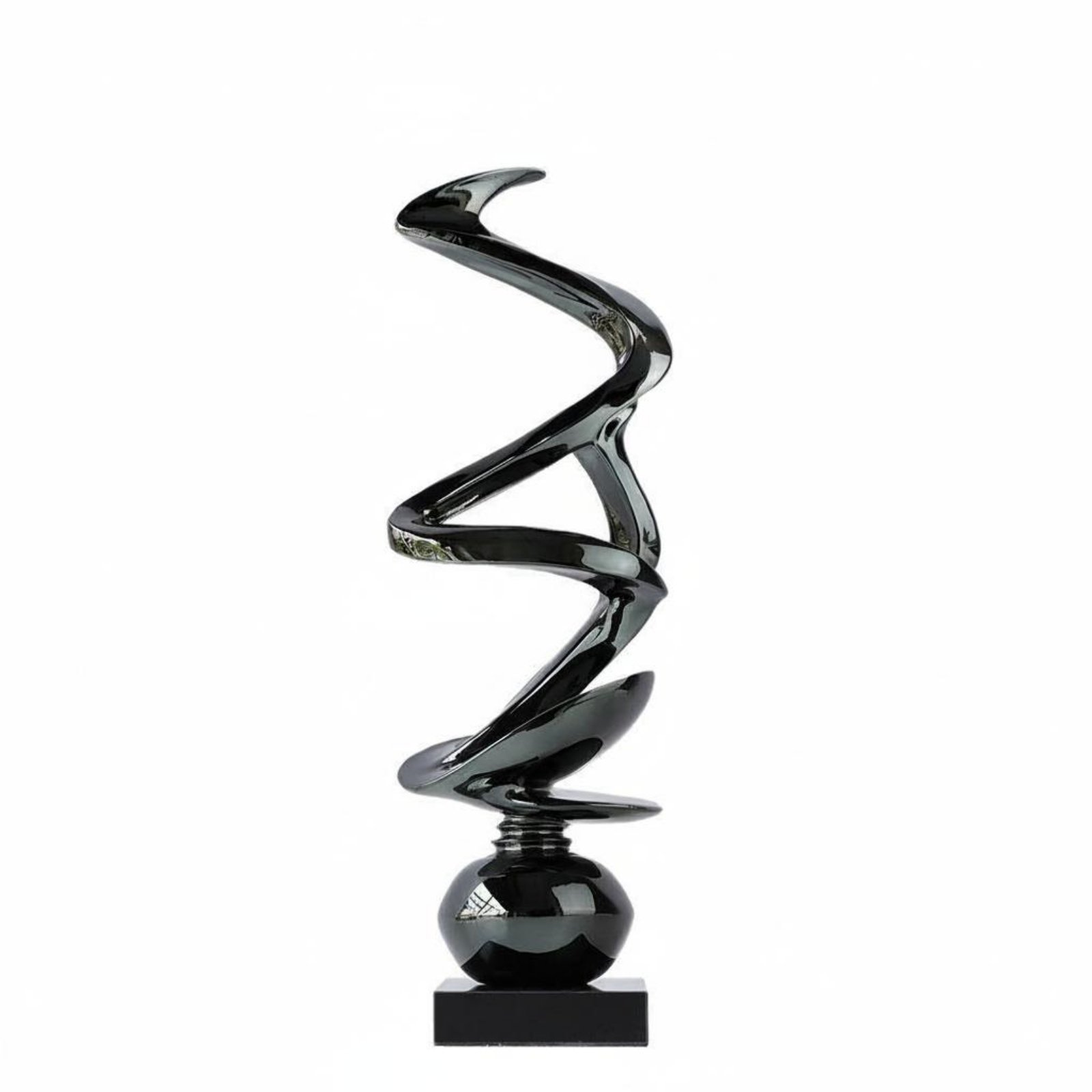 Abstract Resin Sculpture – Gun Black, 16*13*52cm