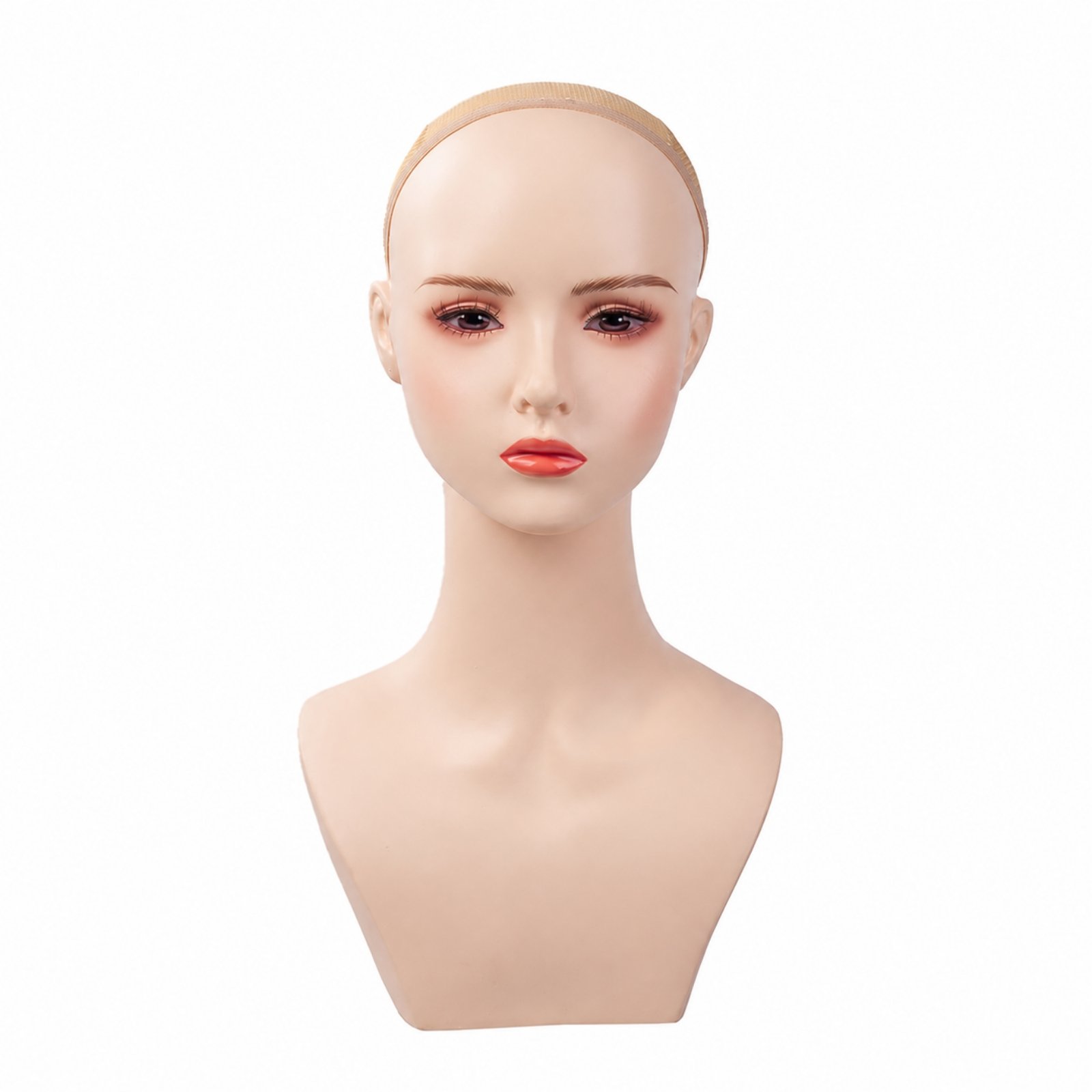 PVC Mannequin Head Bust Painted Face