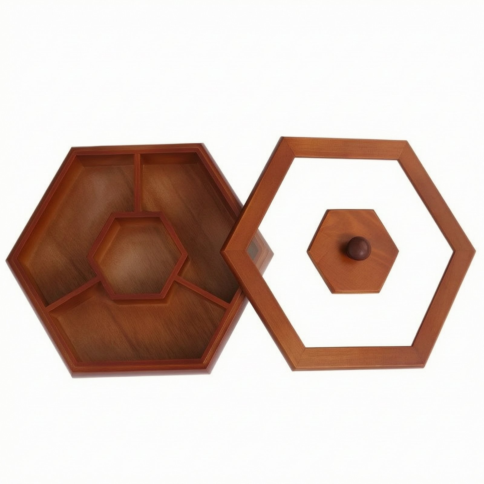 Wood Snack Case with Glass Lid