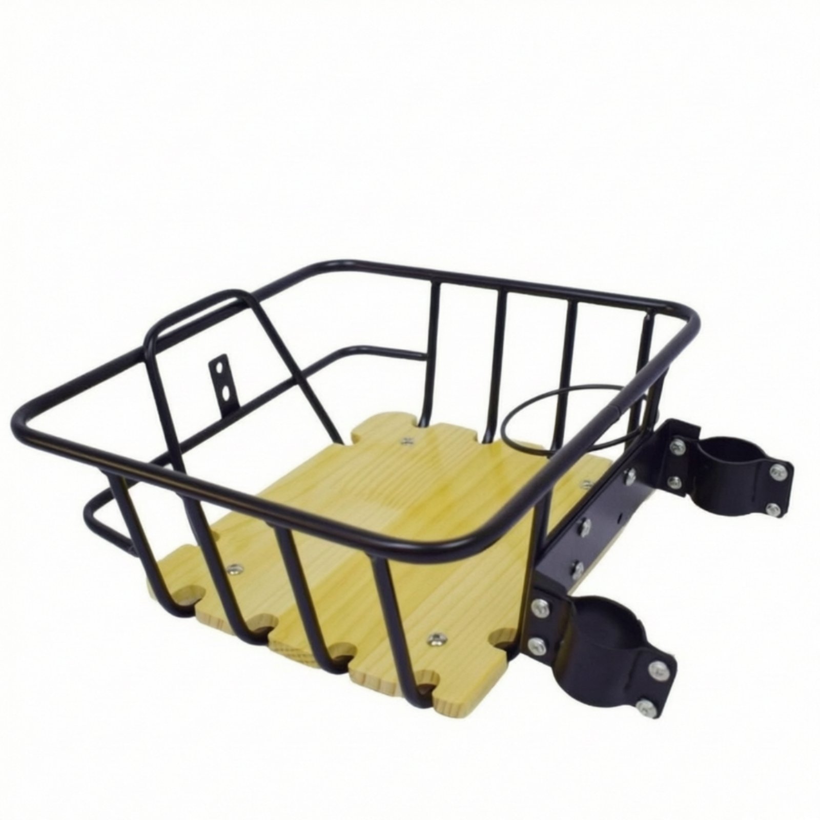 Front Bike Basket with Beverage Holder