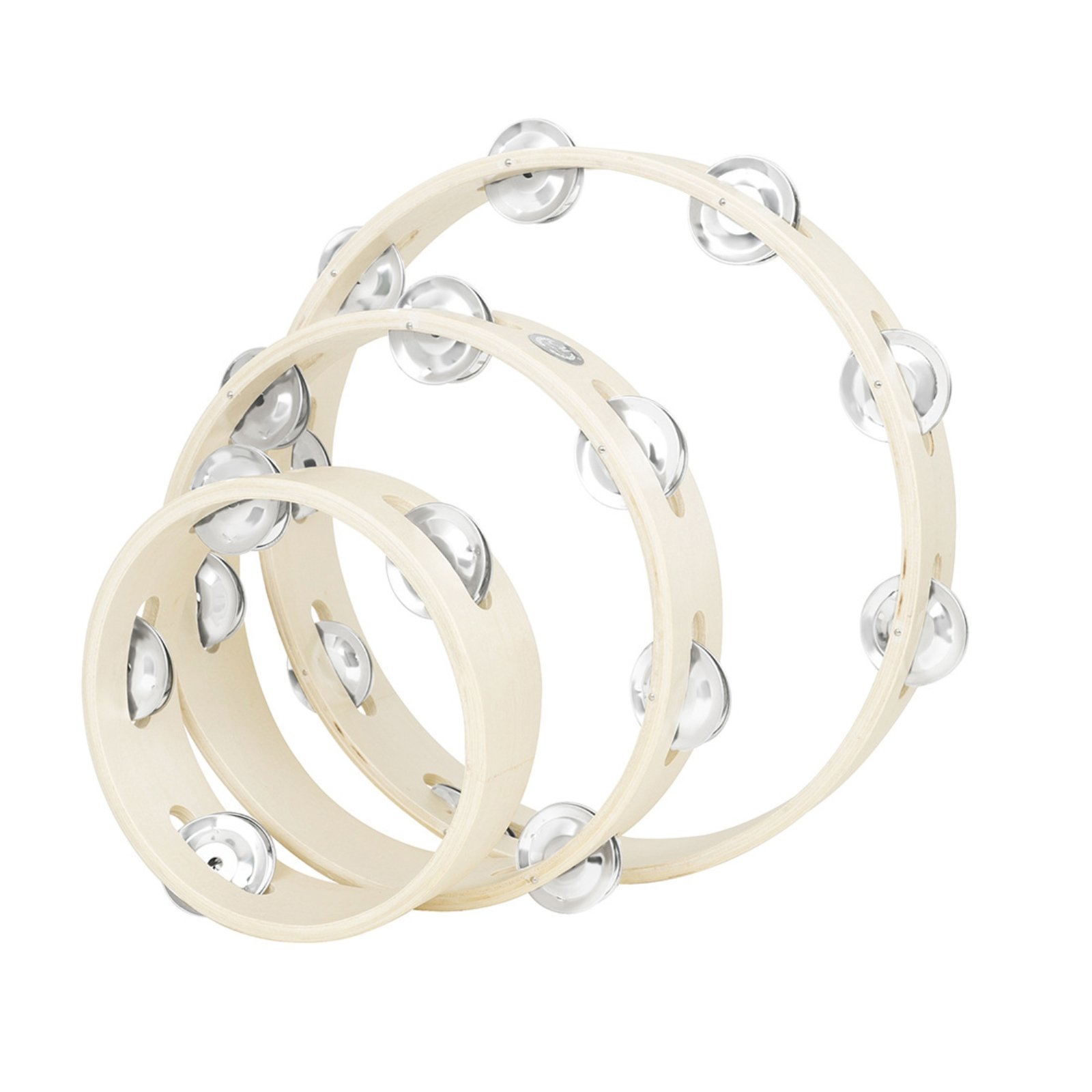 3-Piece Wooden Tambourine Loop with Jingling Discs