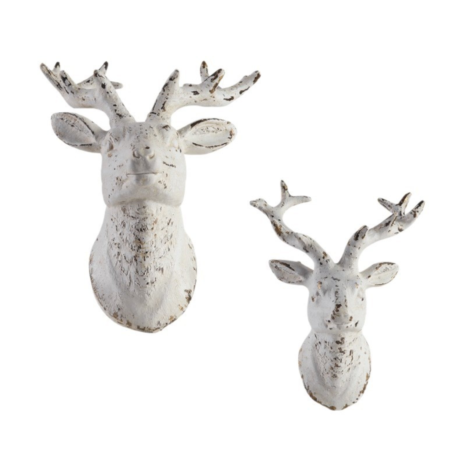 2-Piece Rustic Deer Head Wall Decor