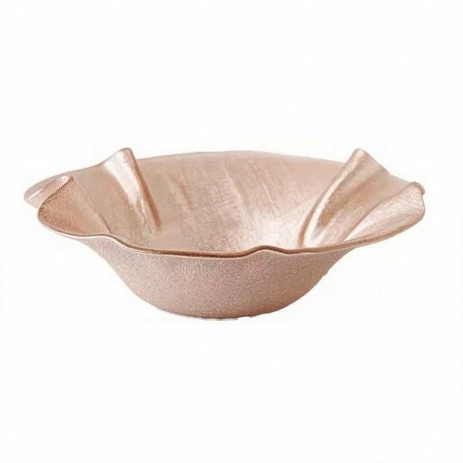 Glass Fruit Bowl – Rose Gold, 24x24x5cm