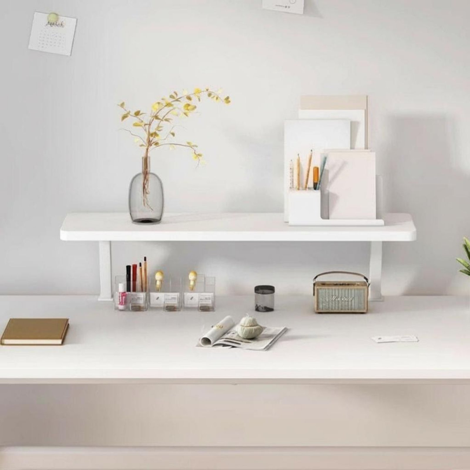 Expandableable Bookstand Organizer Space-Saving 2-Tier
