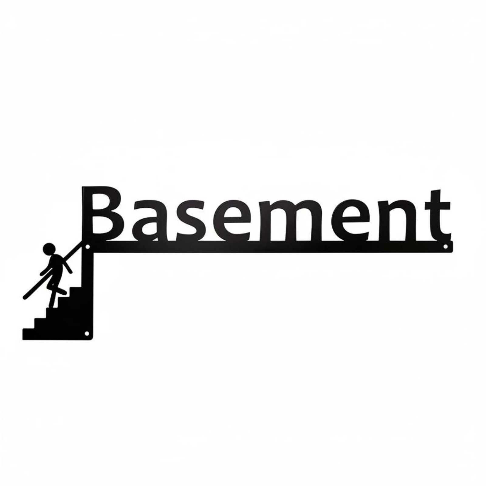 Metal Basement Wall Plaque