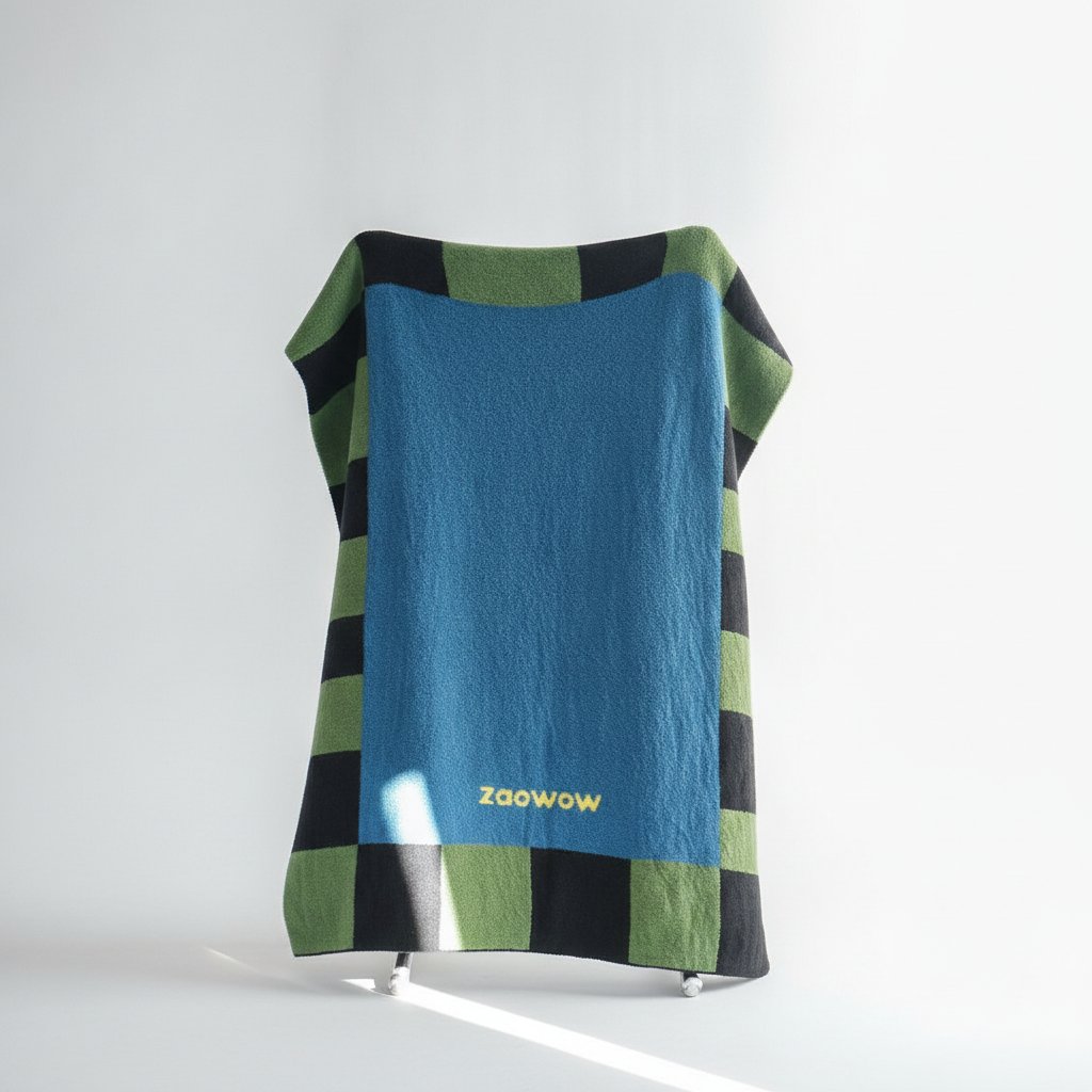 Memphis Plaid Flannel Throw Blanket