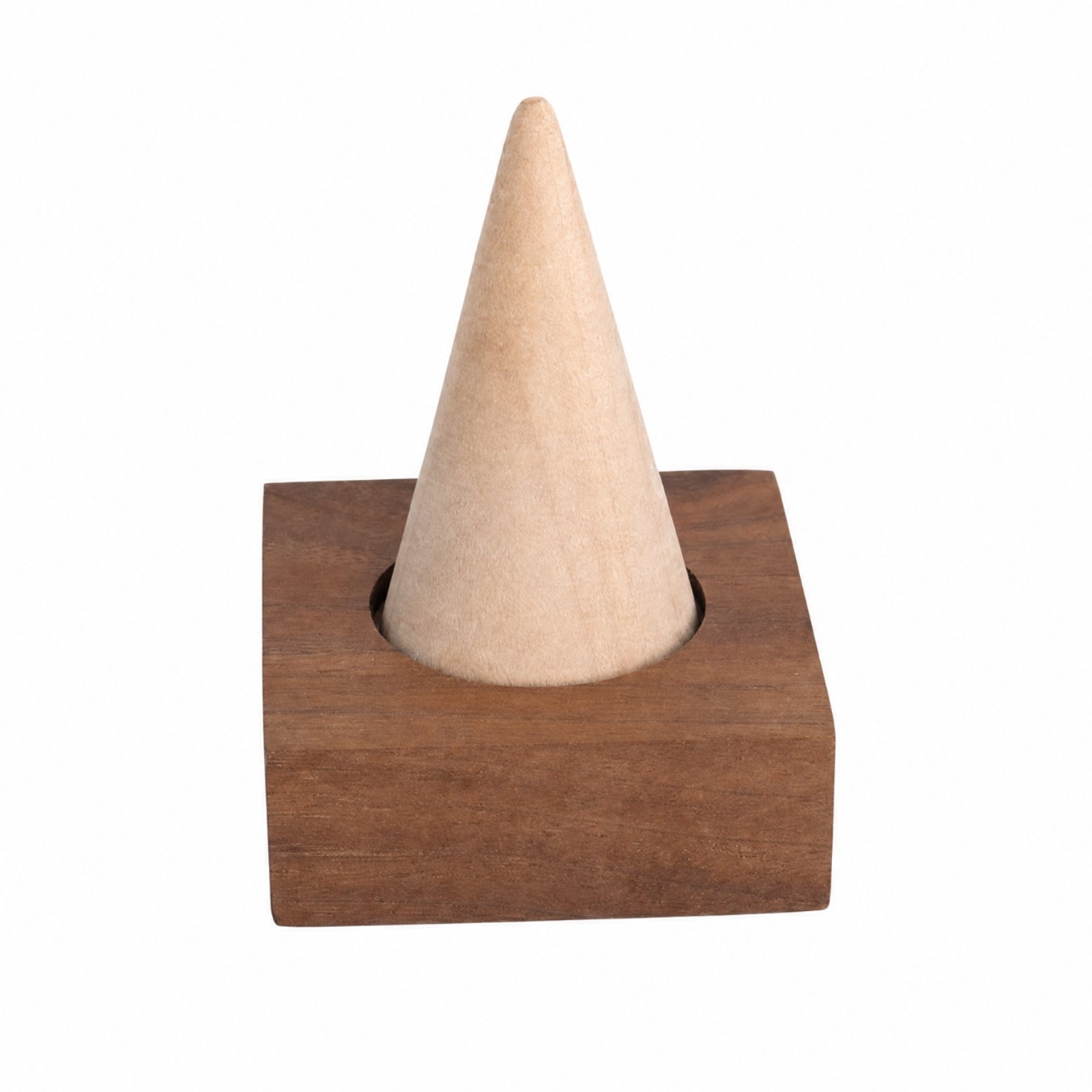 Solid Wood Rings Display Stand