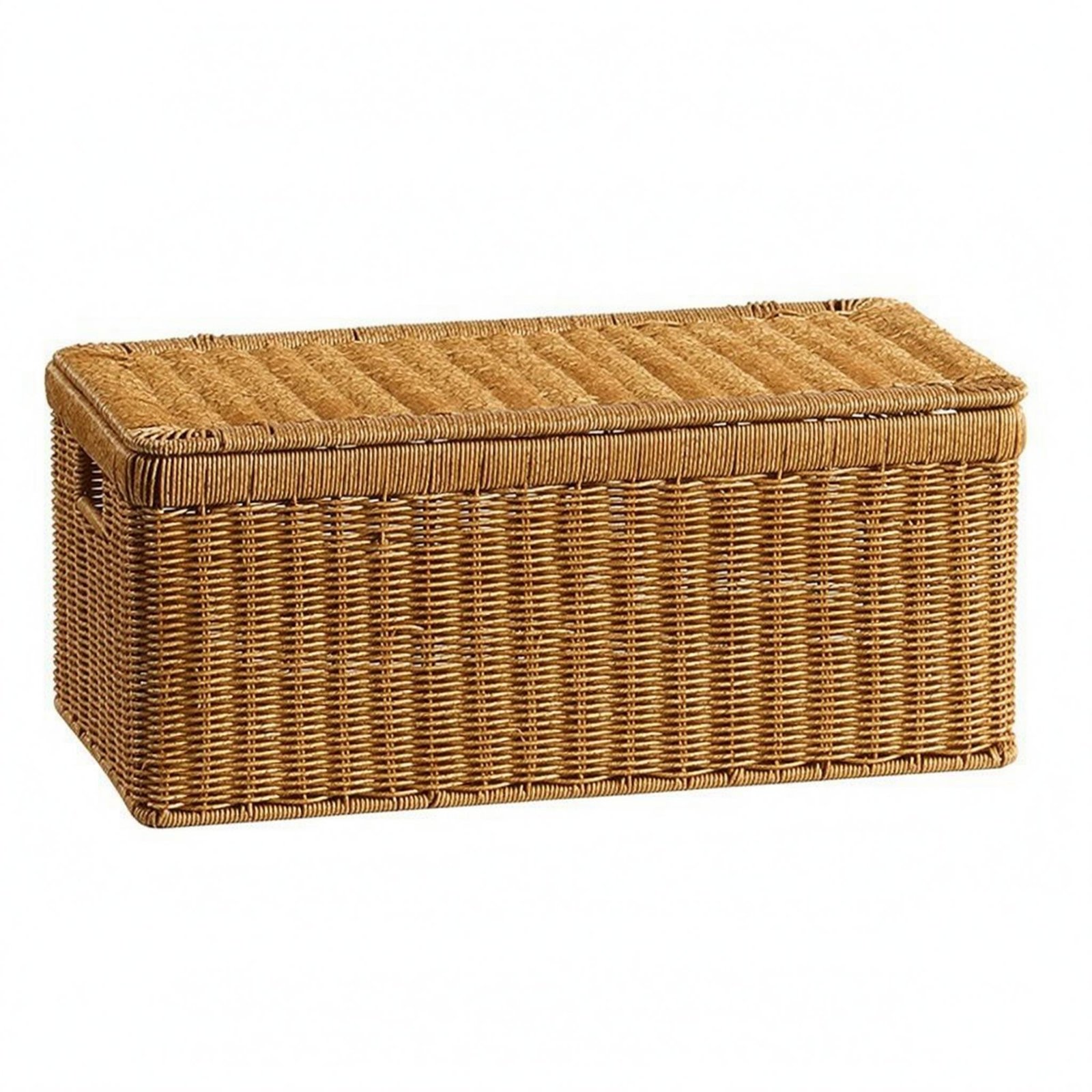 Lidded Rattan Storage Box