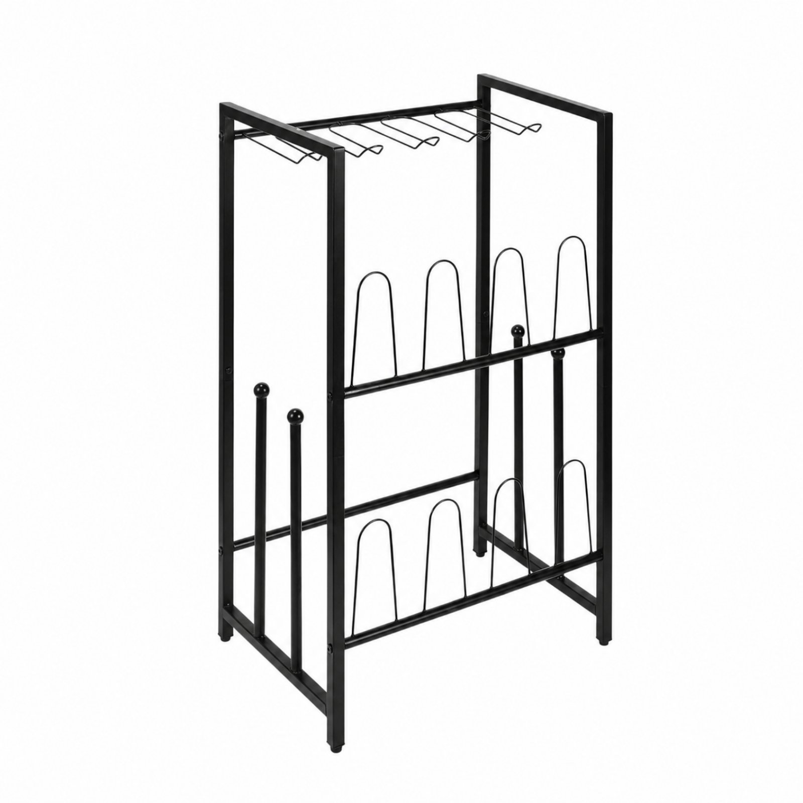 Boot and Shoe Storage Rack with Hooks