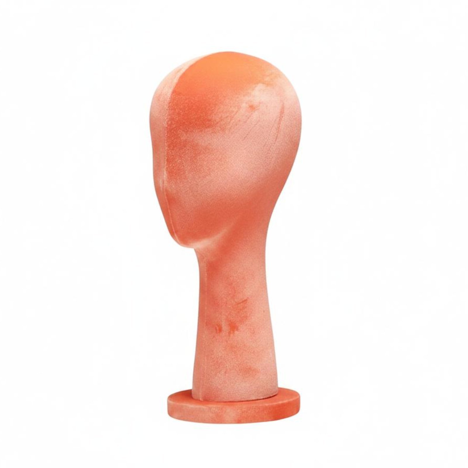 Velvet Mannequin Head – Orange, Long