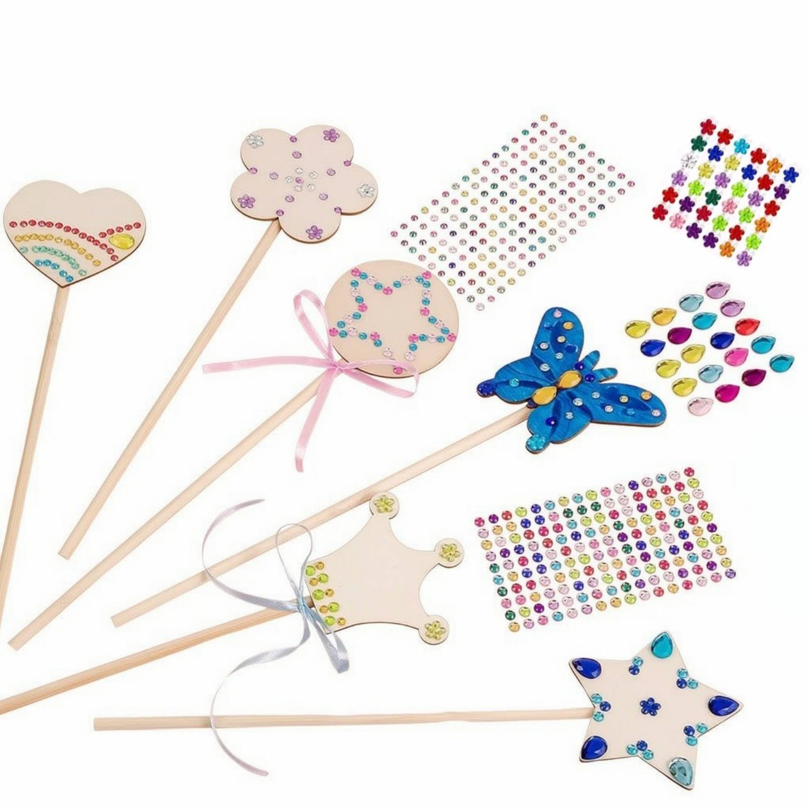 12-Piece Wishing Rod with Gem Stickers