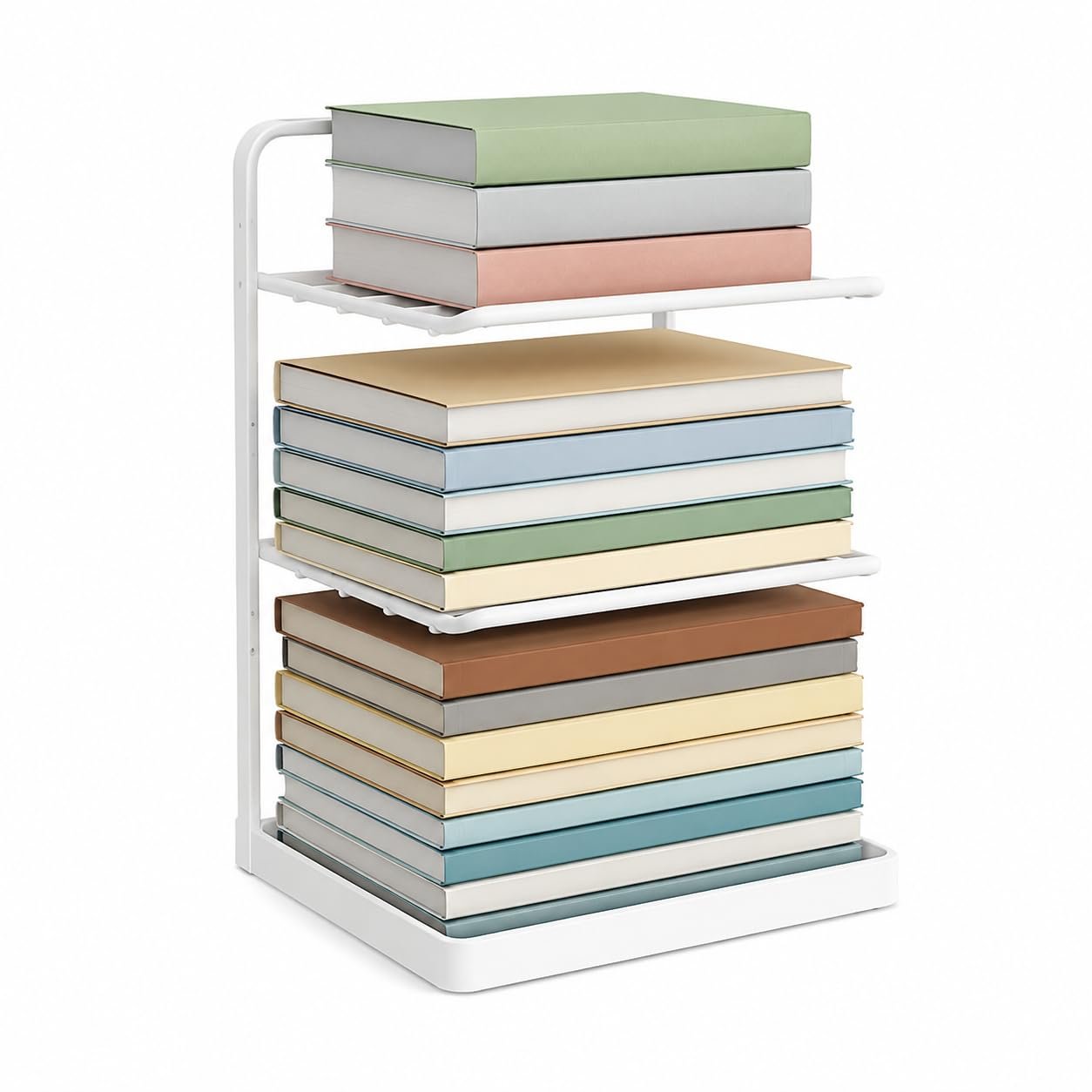 Multi-Layer Desktop Bookshelf – Ivory