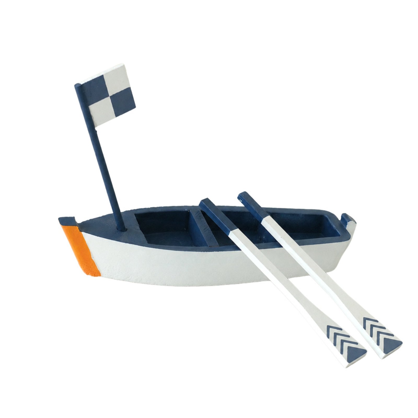 Wooden Boat Ornament – Dark Blue
