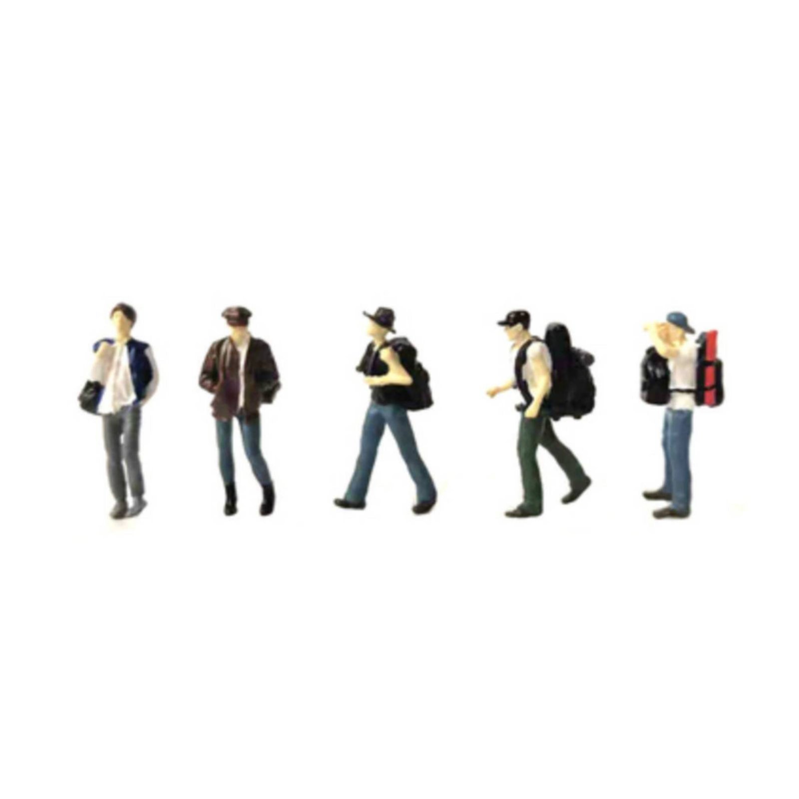 5-Piece 1:64 Backpacker Figures