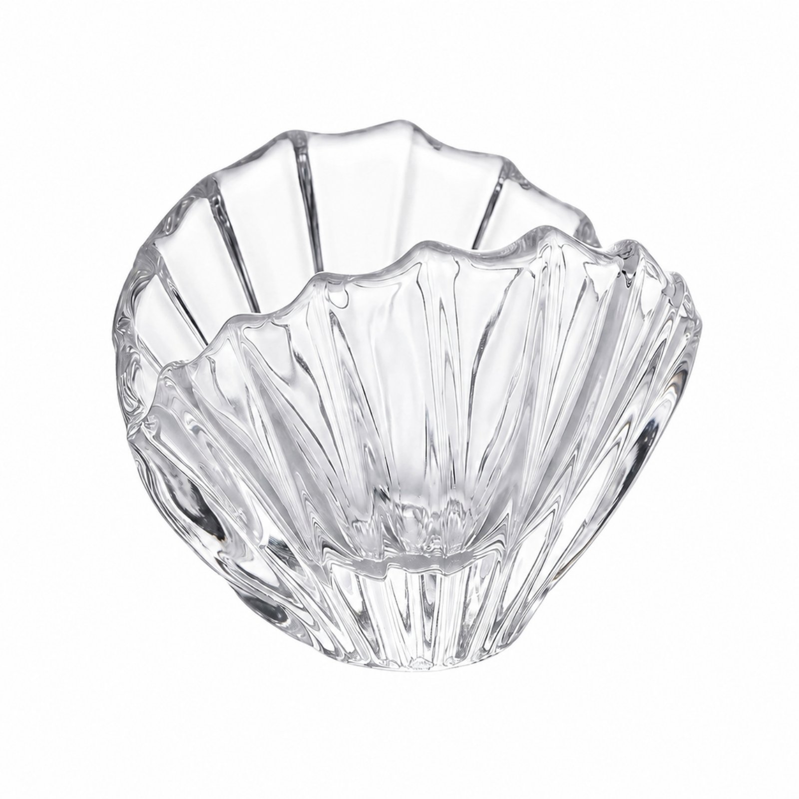 Glass Candle Holder Fluted